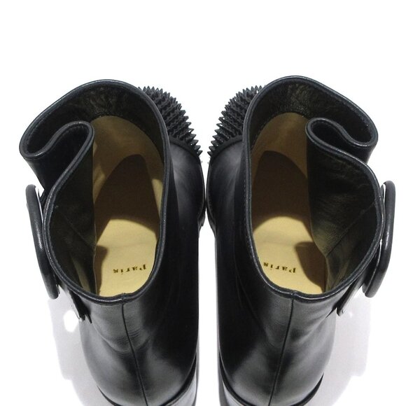 CHRISTIAN LOUBOUTIN OLIVIA SNOW Black Leather - Women's Boots 845-072125 - Picture 7 of 9